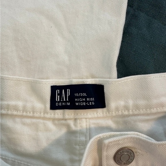 GAP White Flare Wide-Leg Jeans High-Waisted - Picture 4 of 4